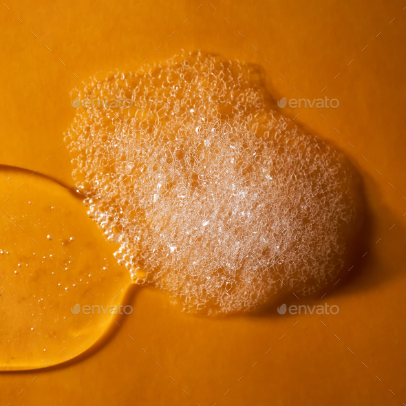 A drop of gel and the texture of the foam - Stock Photo - Images