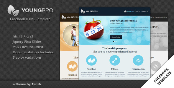 Youngpro HTML Facebook - ThemeForest 3395155
