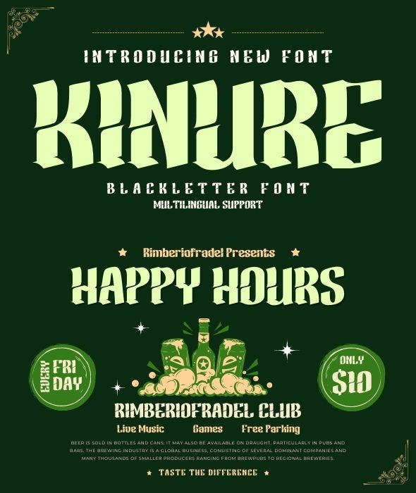 Kinure  Blackletter Font