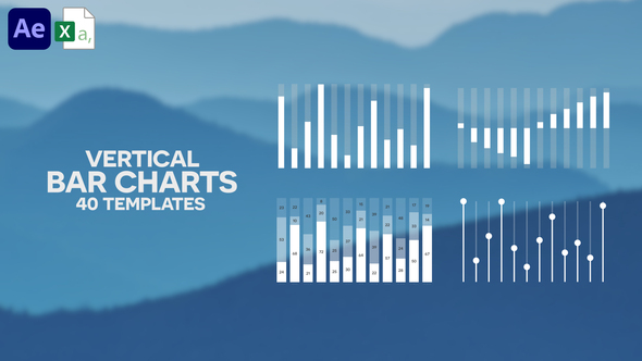 40 Vertical Bar Charts | Infographics Pack