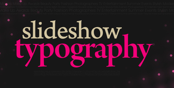 Slideshow Typography - VideoHive 3395510