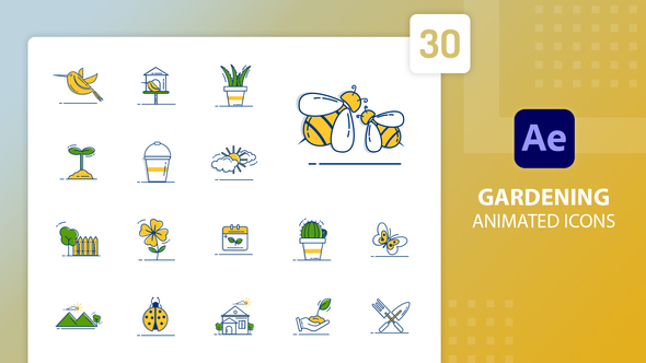 Gardening Animated Icons | After Effects