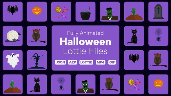 Halloween Lottie Elements