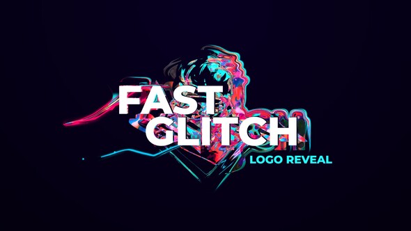 Fast Glitch Logo Reveal