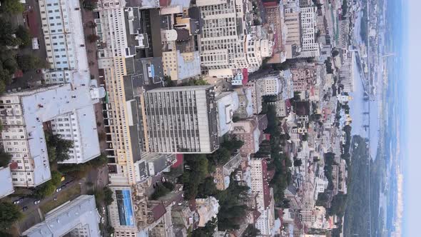 Vertical Video  Kyiv Ukraine Aerial View of the City alt