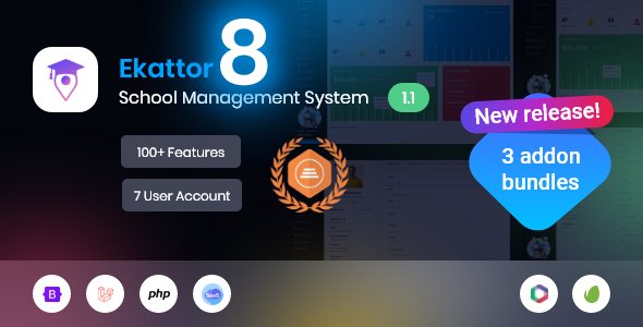 Download Ekattor 8 School Management System Free Nulled Ekattor 8 School Management System