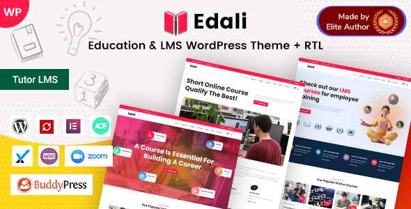 Edali - Online Courses Coaching & Education LMS WordPress Theme