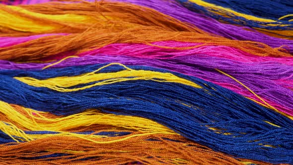 Multicolor Sewing Threads Background