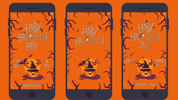 Happy Halloween Social Media Pack 3 in 1