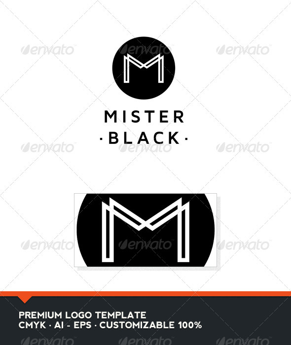 Mister Black - Letter M Logo Tempate - Letters Logo Templates
