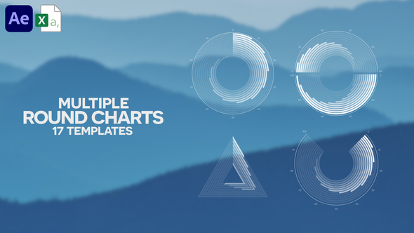 17 Multiple Round Charts | Infographics Pack