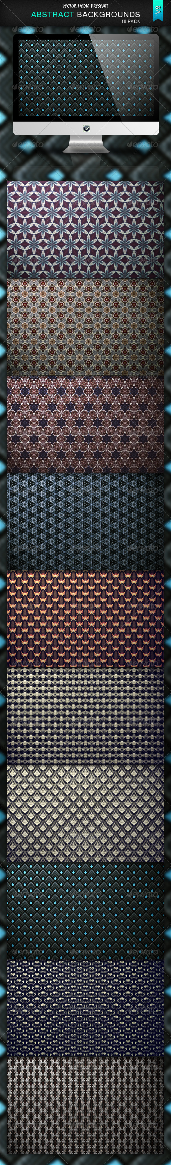 10 Pack - Abstract Backgrounds V9 - Patterns Backgrounds