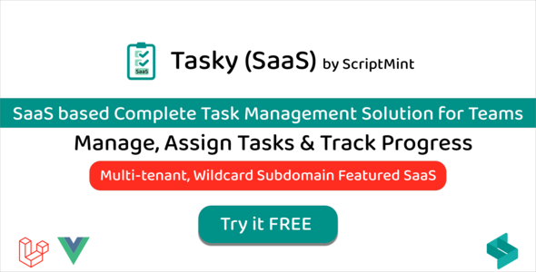 Tasky - SaaS based Task Management Solution
