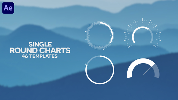 46 Single Round Charts | Infographics Pack