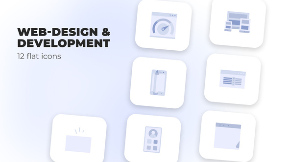 Web-Design & Development - Flat Icons