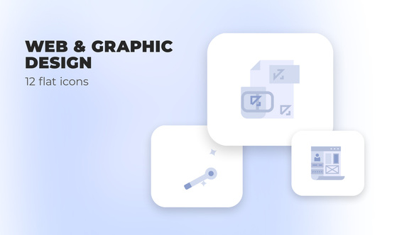 WEB & Graphic Design - Flat Icons