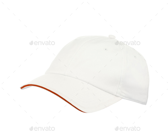 Font View of White Hat - Stock Photo - Images