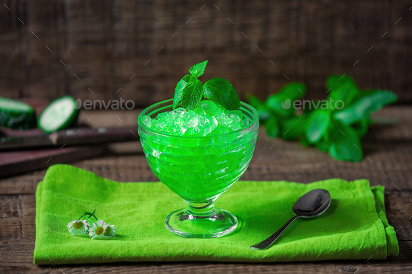 cold summer drink made from granite crushed ice juice