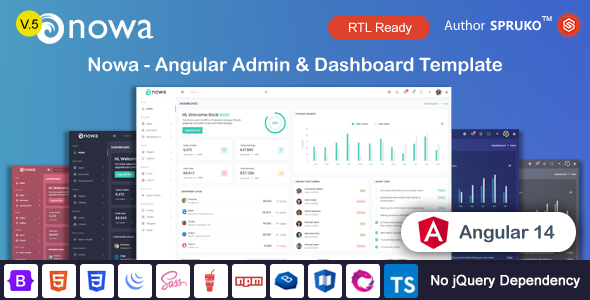Extraordinary Nowa – Angular Admin & Dashboard Template