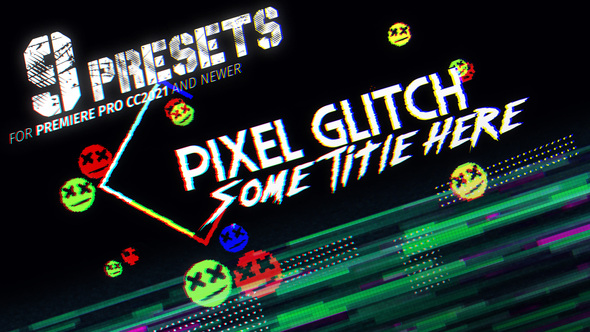 Pixel Glitch | MOGRT Titles
