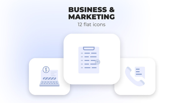 Business & Marketing - Flat Icons