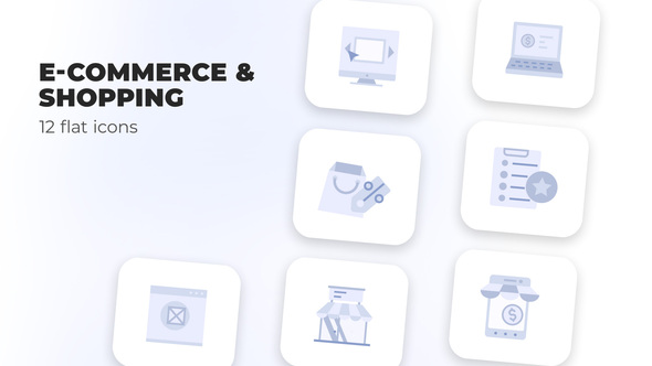 E-Commerce & Shopping - Flat Icons