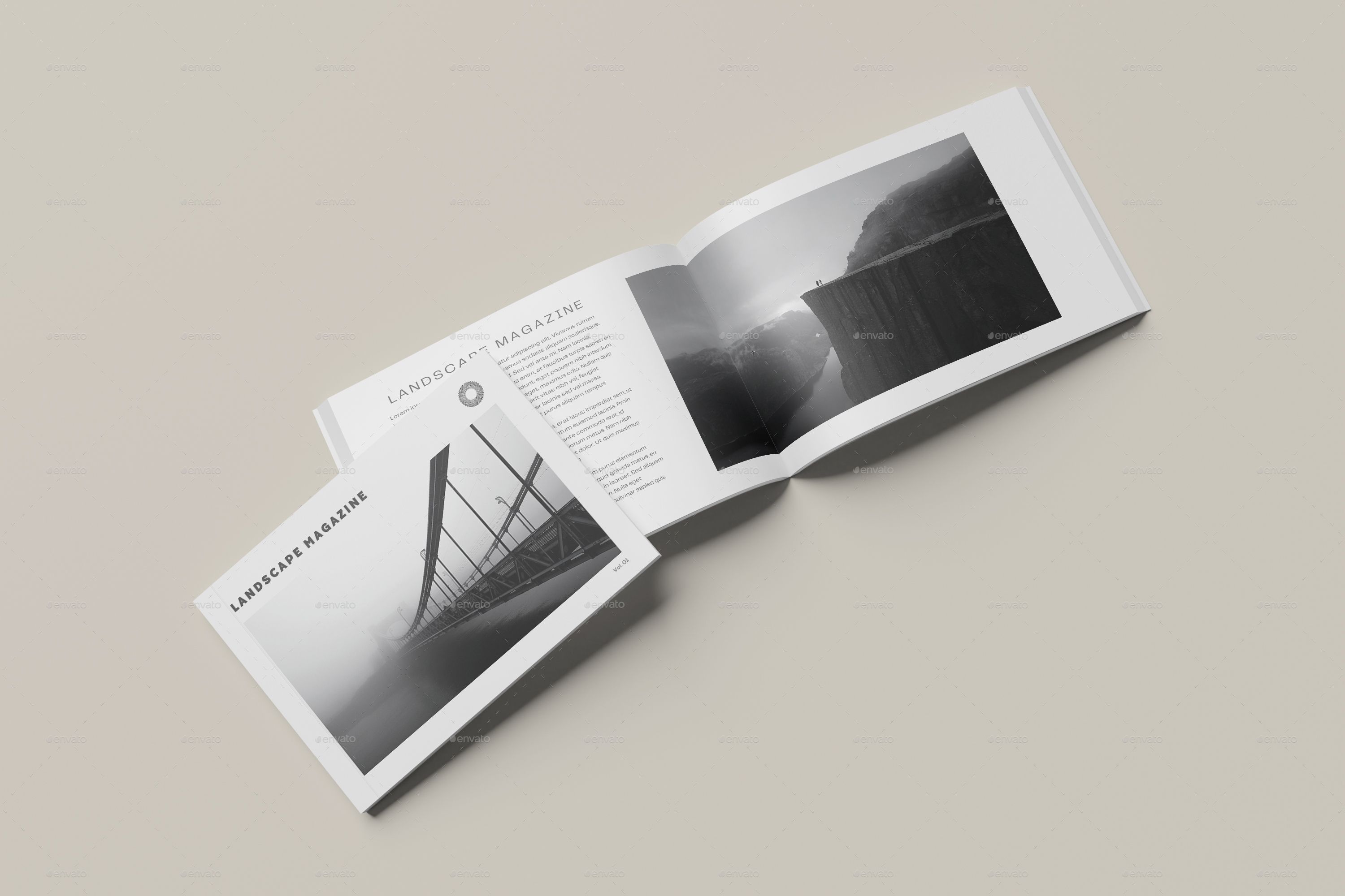 A4 Landscape Magazine Mockup, Graphics | GraphicRiver