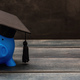 Education school cost, scholarship, student loan. Piggy bank with graduation cap - PhotoDune Item for Sale