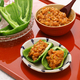 chilled fresh green peppers and Niku Miso (ground pork miso dip), a Japanese appetizer - PhotoDune Item for Sale
