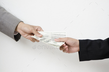 Person  Giving Money To  hand