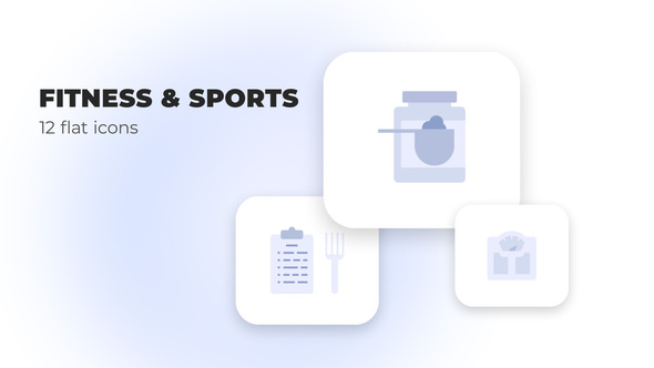 Fitness & Sports - Flat Icons