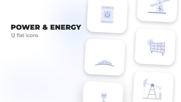 Power & Energy - Flat Icons