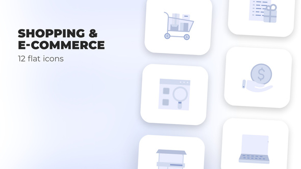 Shopping & E-Commerce - Flat Icons