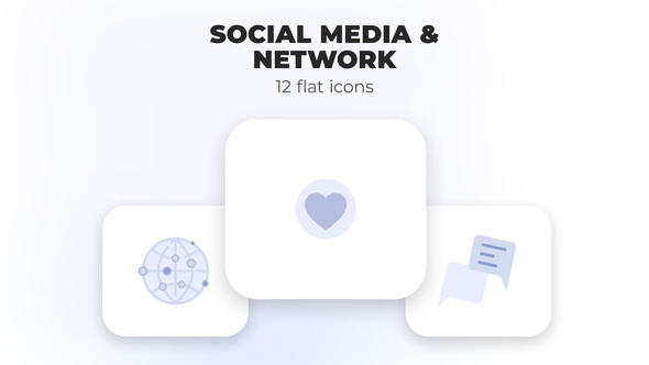 Social Media & Network - Flat Icons