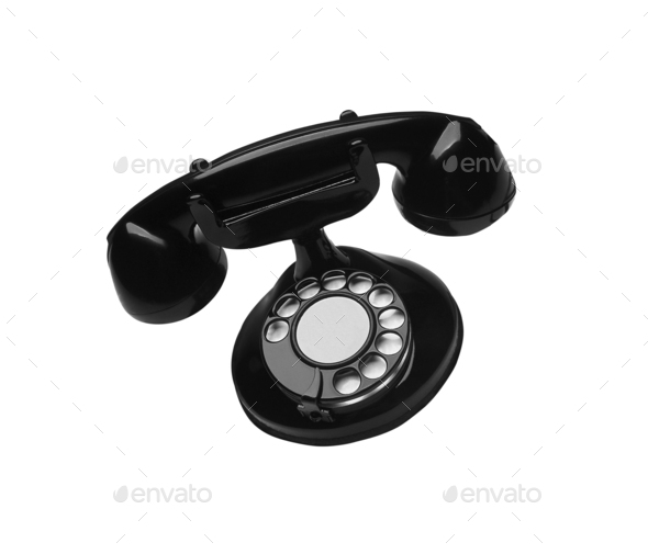 Old Style Phone isolated on white background