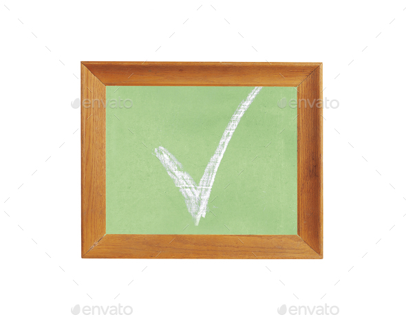 Small blackboard or school slate