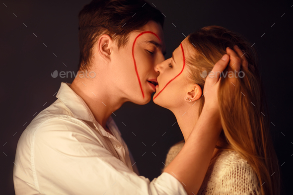 young lovers couple hugging romantic pose characters Stock Vector Image &  Art - Alamy