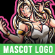Aphrodite Goddess Mascot Logo Design