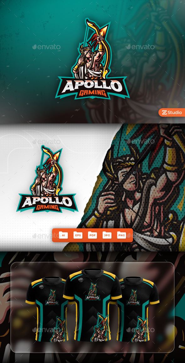Apollo God Mascot Logo Design