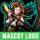 Artemis Goddess Mascot Logo Design