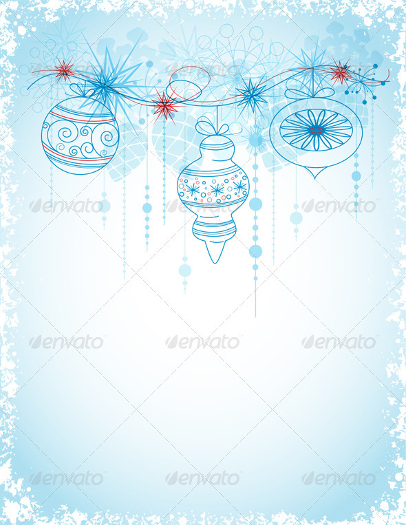 Christmas Card with Decorations - Christmas Seasons/Holidays