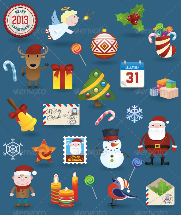Christmas Icons Set - Christmas Seasons/Holidays