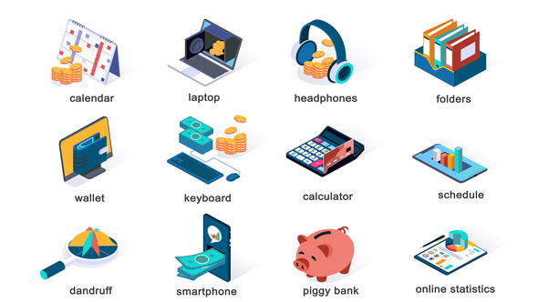 Accounting - Isometric Icons