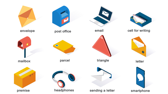 Mail - Isometric Icons