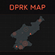 Democratic People&#39;s Republic of Korea Map and HUD Elements - VideoHive Item for Sale