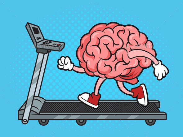 running brains clipart