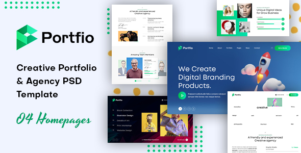 Portfio – Creative Agency & Portfolio PSD Template