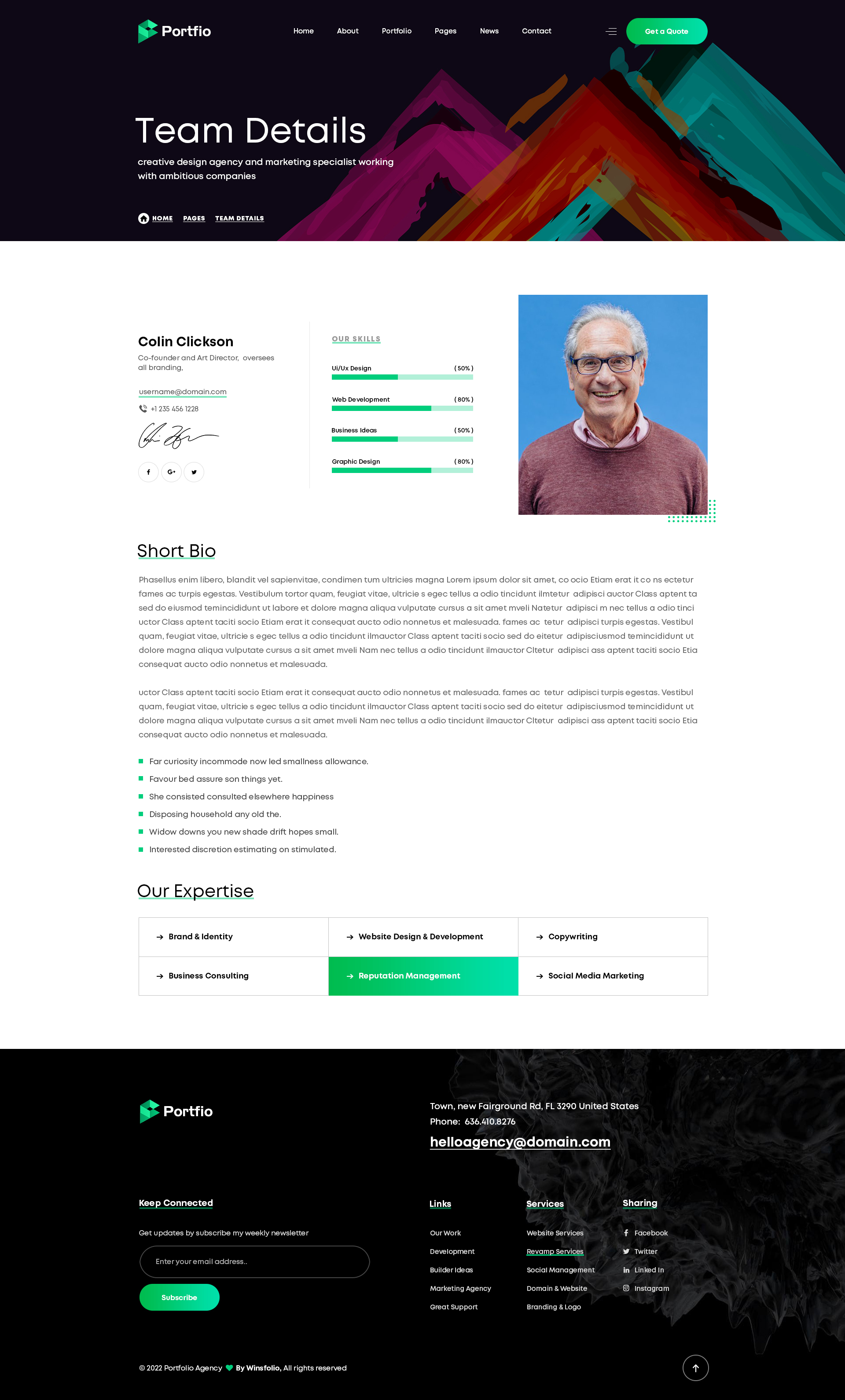 Portfio - Creative Agency & Portfolio PSD Template by winsfolio ...