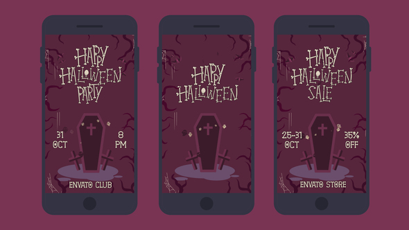 Happy Halloween Social Media Pack 3 in 1