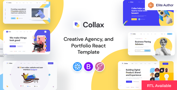 Wondrous Collax - Creative Agency React Next js Template